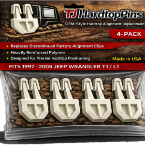 Jeep Wrangler TJ / LJ Hardtop Alignment Pins – 4 Piece Full Set (1997–2006)